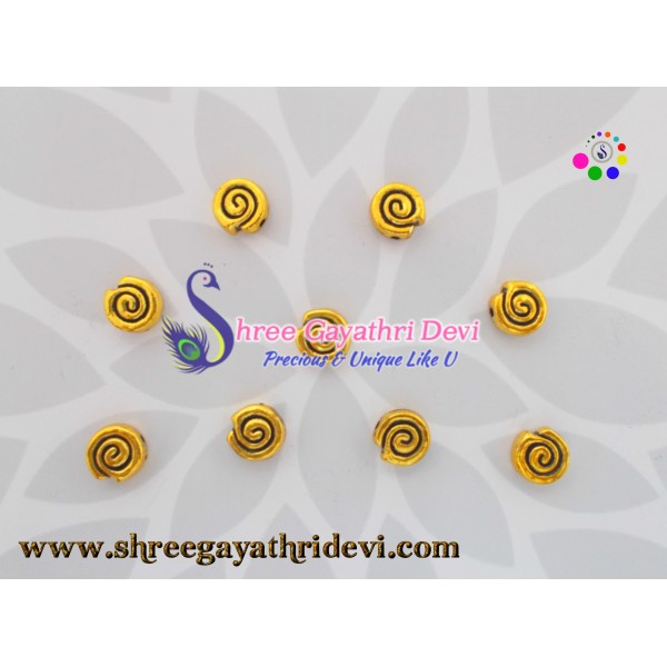 ANTIQUE GOLD BEADS - 10MM - SGAB03