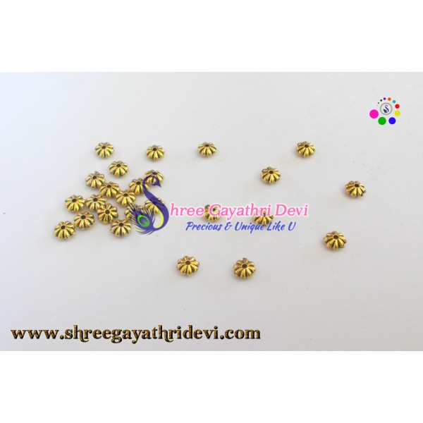 ANTIQUE GOLD BEADS - 6MM - SGAB09