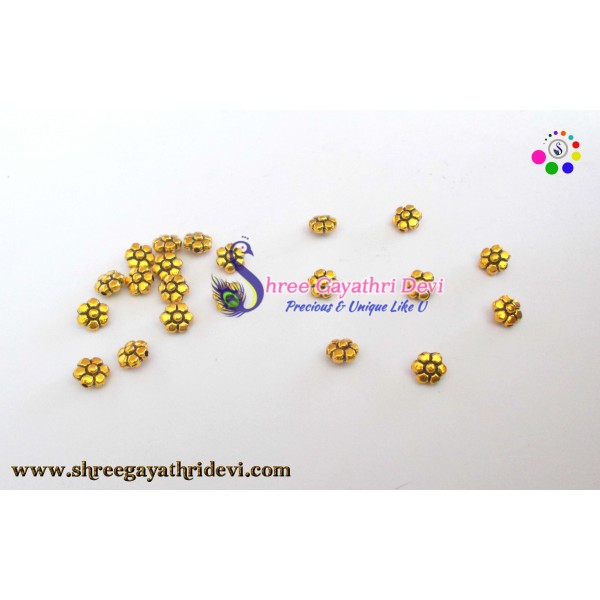 ANTIQUE GOLD BEADS - 6MM - SGAB11