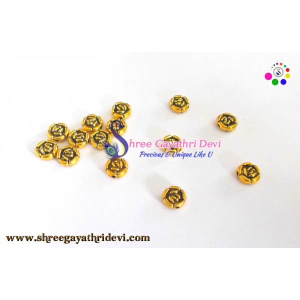 ANTIQUE GOLD BEADS - 10MM - SGAB12