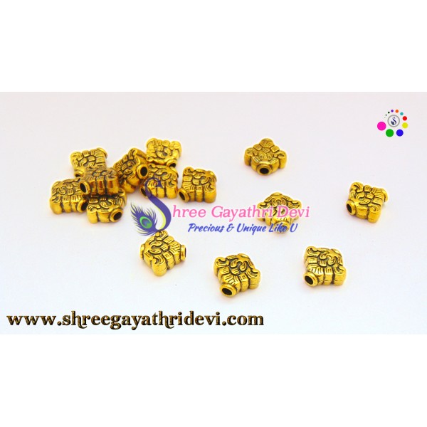 ANTIQUE GOLD BEADS - 15MM - SGAB13