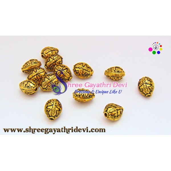 ANTIQUE GOLD BEADS - 16MM - SGAB18
