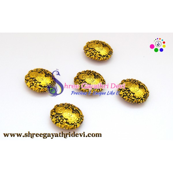 ANTIQUE GOLD BEADS - 22MM - SGAB24