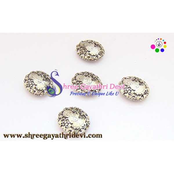 ANTIQUE SILVER BEADS - 22MM - SGAB25
