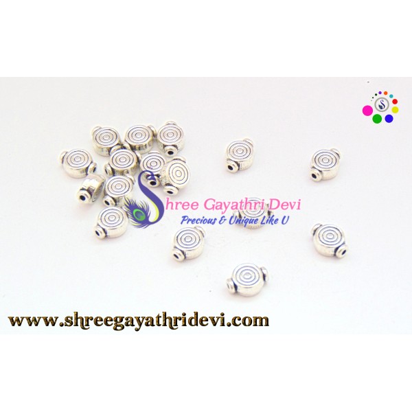ANTIQUE SILVER BEADS - 10MM - SGAB31