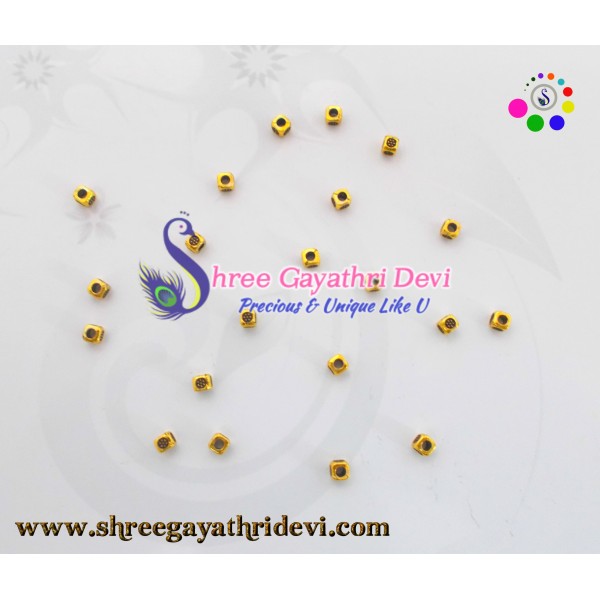  ANTIQUE GOLD BEADS - 4MM - SGAB35