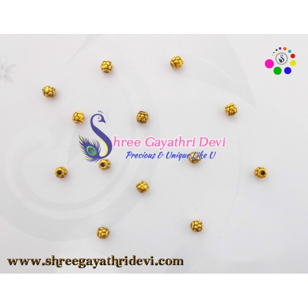 ANTIQUE GOLD BEADS - 4MM - SGAB36