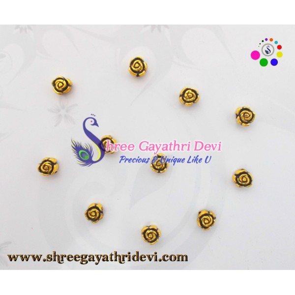 ANTIQUE GOLD BEADS - 6MM - SGAB37