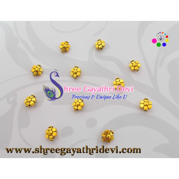 ANTIQUE GOLD BEADS - 8MM - SGAB38