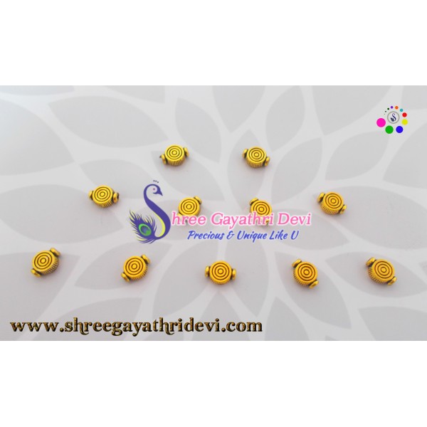 ANTIQUE GOLD BEADS - 10MM - SGAB39