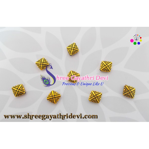 ANTIQUE GOLD BEADS - 18MM - SGAB40