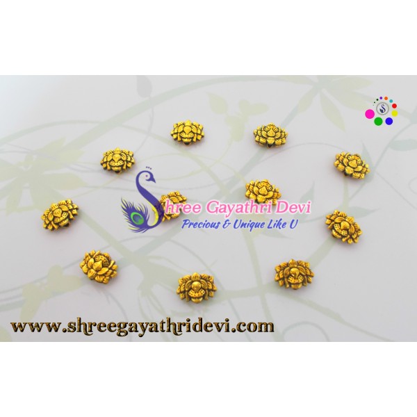 ANTIQUE GOLD BEADS - 12MM - SGAB41