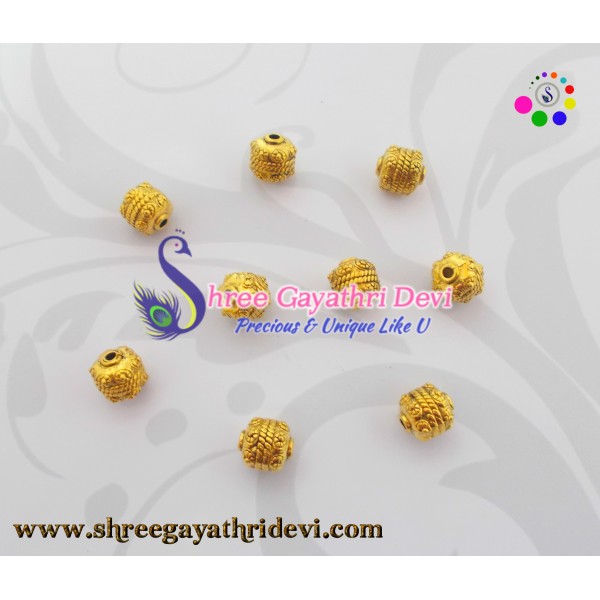 ANTIQUE GOLD BEADS - 10MM - SGAB47