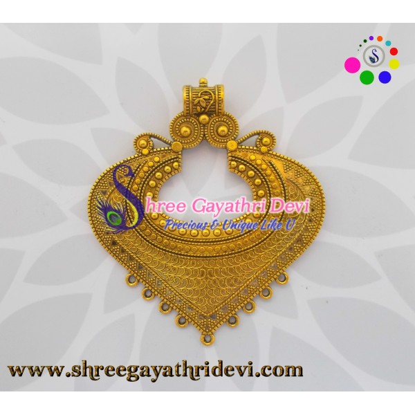 ANTIQUE GOLD PENDANT -80*75 MM - SGAP21
