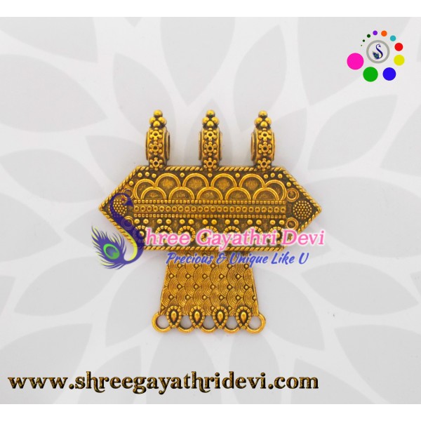 ANTIQUE GOLD PENDANT - 60 MM - SGAP24