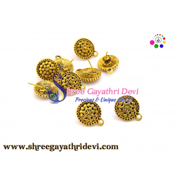 ANTIQUE GOLD STUDS - 18MM - SGAS04