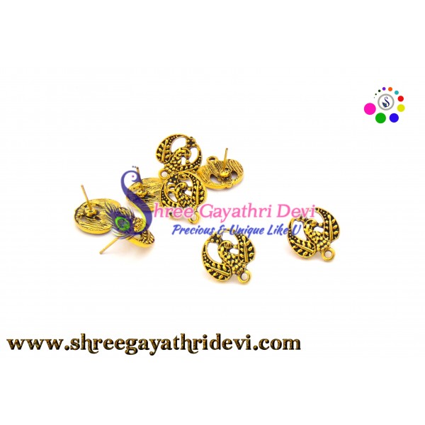 ANTIQUE GOLD STUDS - 16MM - SGAS11
