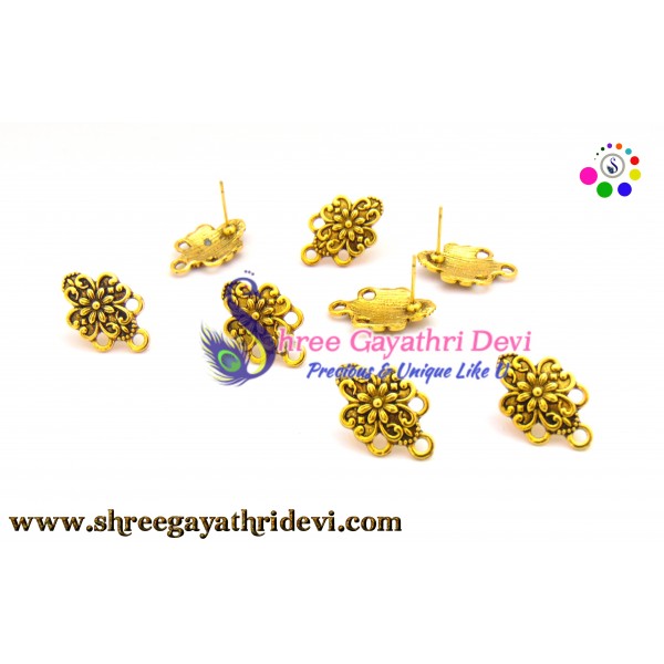 ANTIQUE GOLD STUDS - 22MM - SGAS35  				