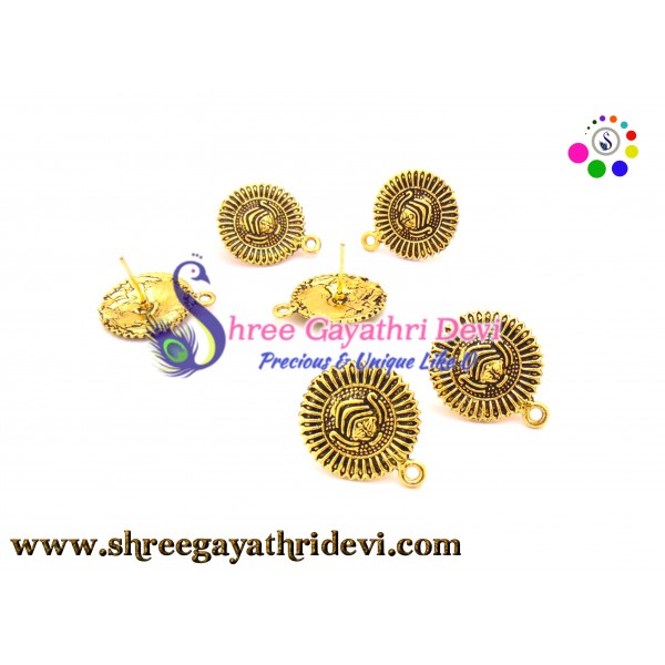 ANTIQUE GOLD STUDS - 27MM - SGAS36				
