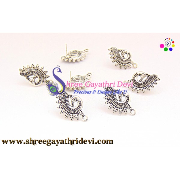 ANTIQUE SILVER STUDS - 25MM - SGAS49