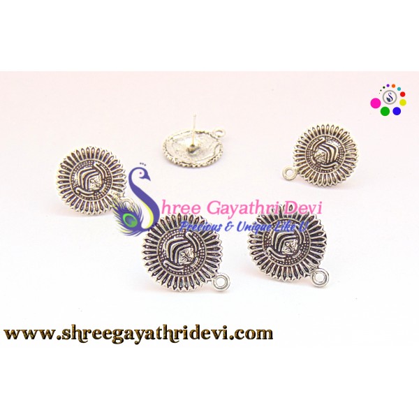 ANTIQUE SILVER STUDS - 27MM - SGAS54