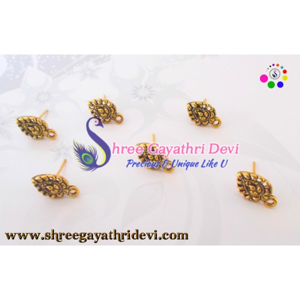 ANTIQUE GOLD STUDS - 17MM - SGAS61