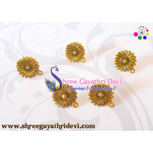 ANTIQUE GOLD STUDS - 28MM - SGAS68