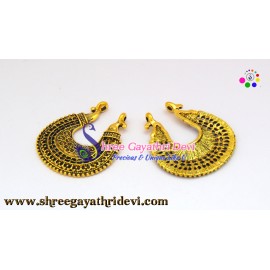 CHANDLIER EARRINGS - ANTIQUE GOLD - 43*28MM