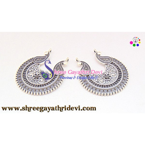 CHANDLIER EARRINGS - ANTIQUE GOLD - 43*37MM