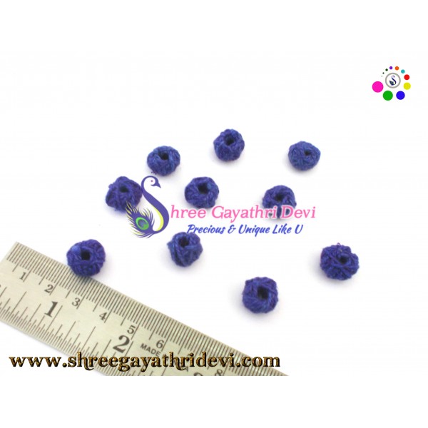COTTON BEADS - ROYAL BLUE - 10 MM
