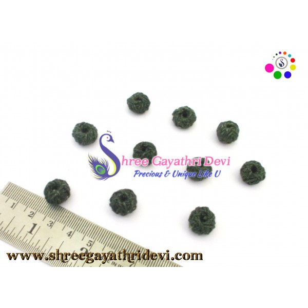 COTTON BEADS - DARK GREEN - 10 MM