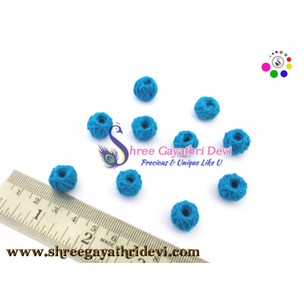 COTTON BEADS - SKY BLUE - 10 MM