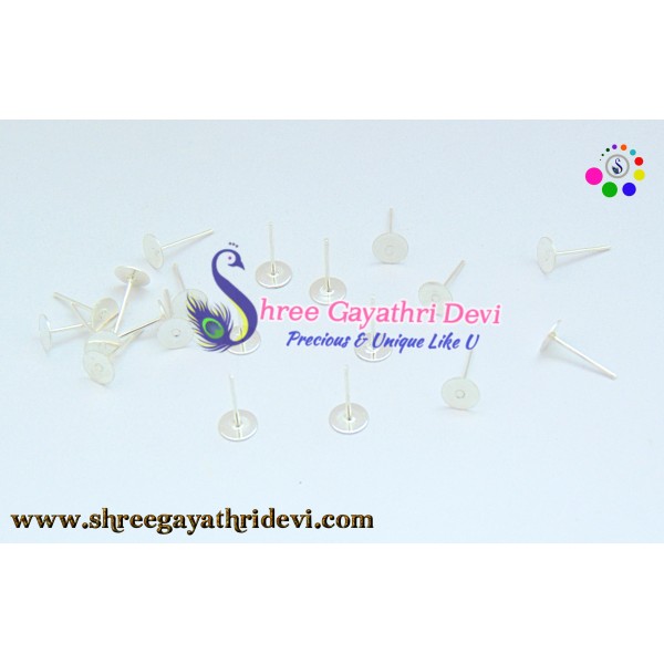 ROUND STUD BASE - SILVER - 6MM