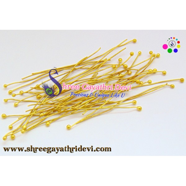 BALL PINS - ANTIQUE GOLD - 70MM