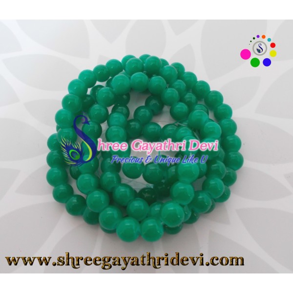  GLASS BEADS - AQUA GREEN - 8MM 