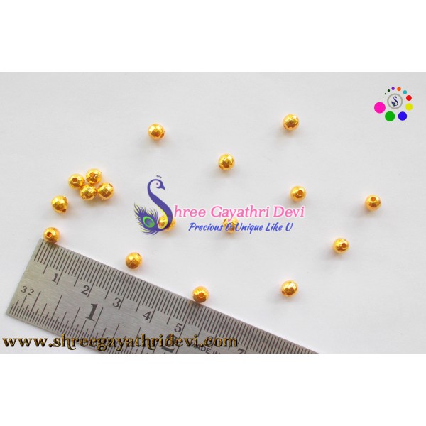 GOLD METAL BEADS - 5MM - SGGB09