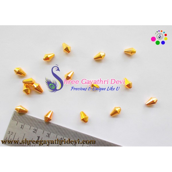 GOLD METAL BEADS - 9MM - SGGB16