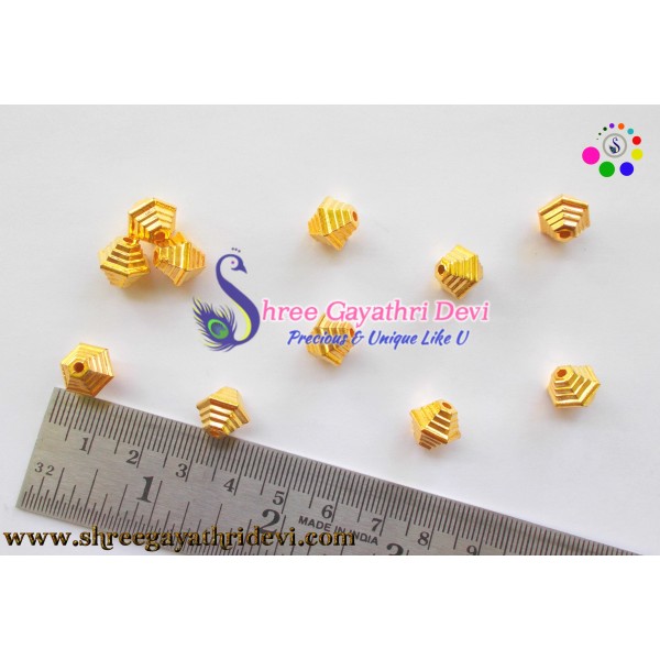 GOLD METAL BEADS - 10MM - SGGB18