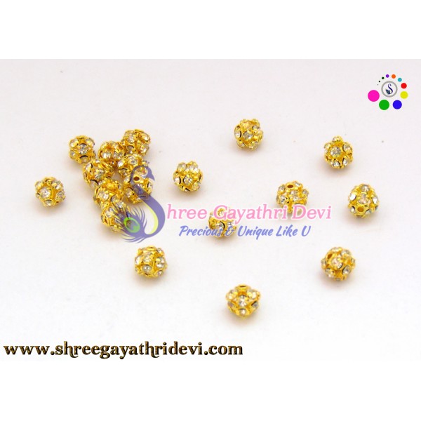GOLD STONE BALLS - 6MM - SGGB24