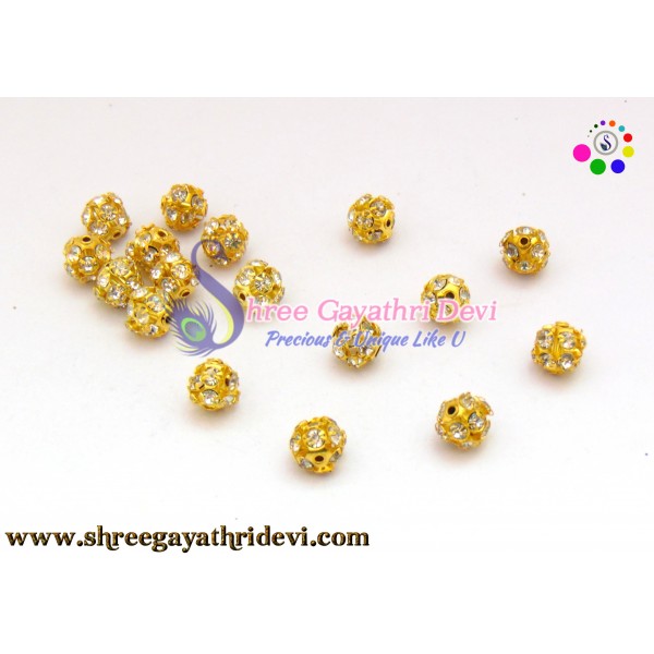 GOLD STONE BALLS - 8MM - SGGB25
