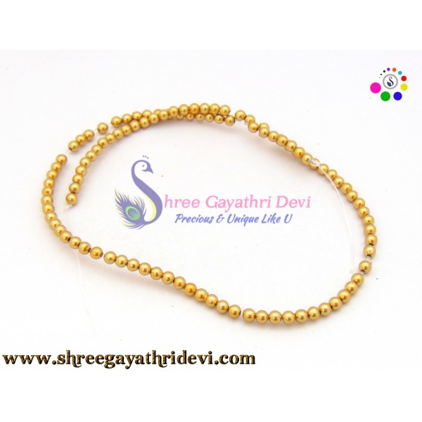 GOLD DULL FINISH BEADS - 4MM - SGGB36
