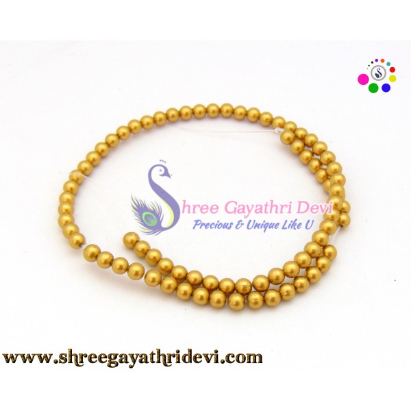 GOLD DULL FINISH BEADS - 5MM - SGGB37