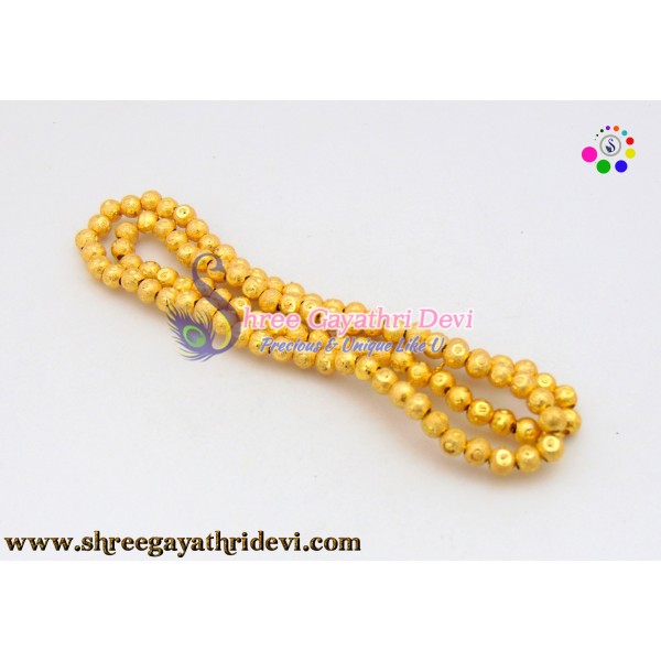GOLD METAL BEADS - 6MM - SGGB43