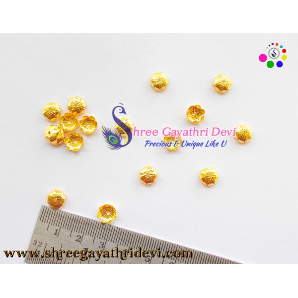 GOLD BEADCAPS - 8MM - SGBC02