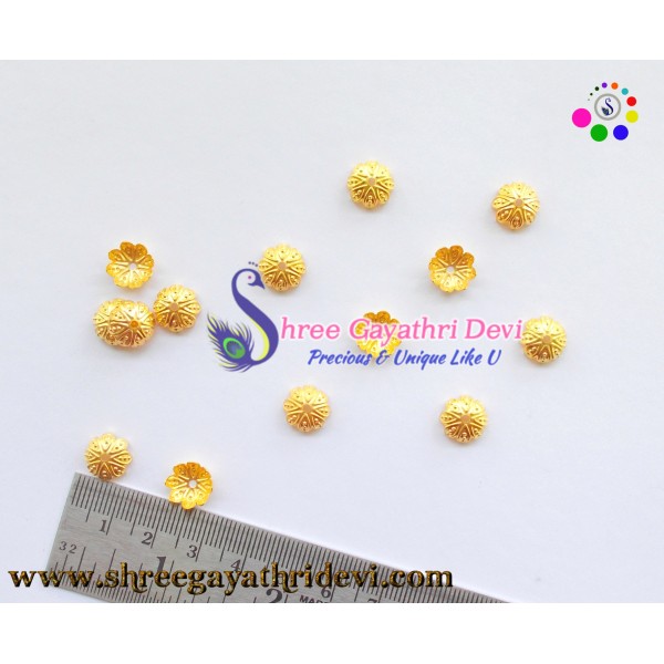 GOLD BEADCAPS - 10MM - SGBC03