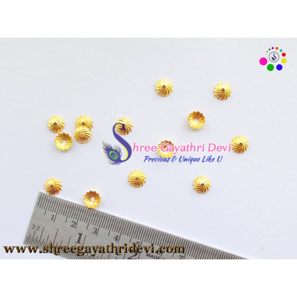 GOLD BEADCAPS - 8MM - SGBC04
