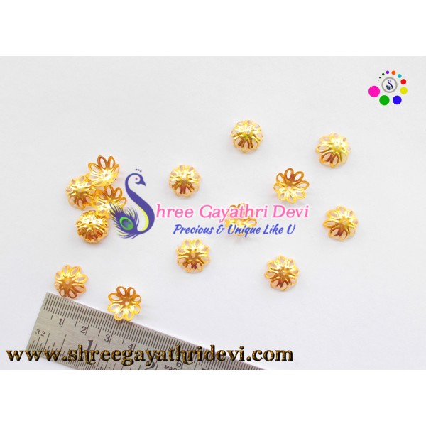 GOLD BEADCAPS - 13MM - SGBC10
