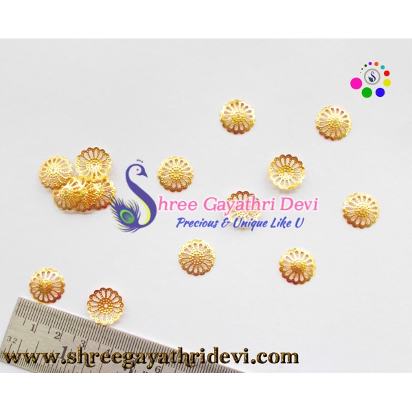 GOLD BEADCAPS - 15MM - SGBC11