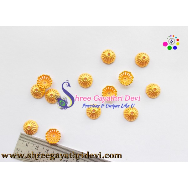 GOLD BEADCAPS - 15MM - SGBC14