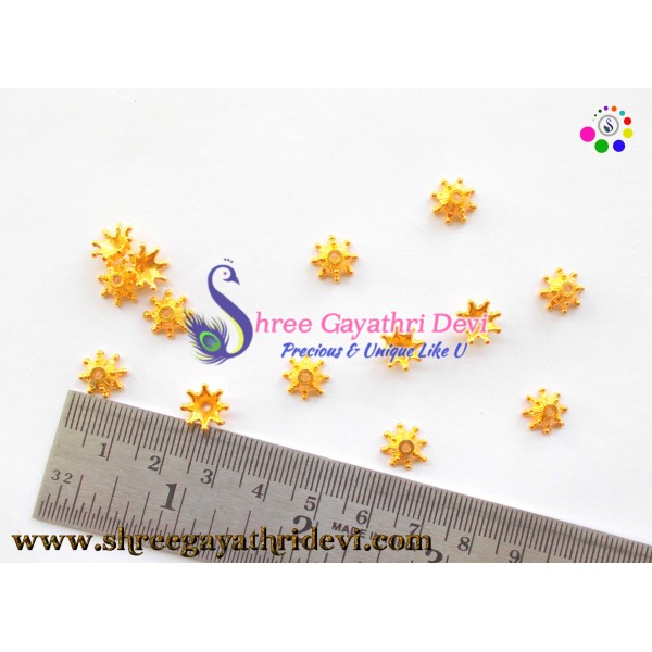 GOLD BEADCAPS - 10MM - SGBC16